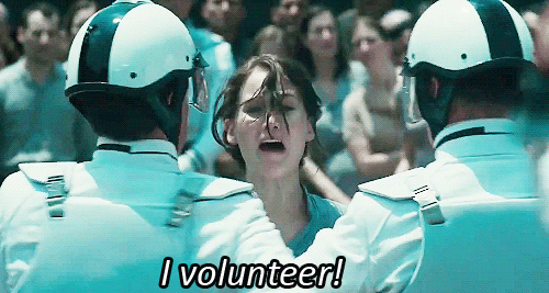 Katniss Everdeen I Volunteer As Tribute gif